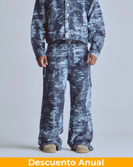 Jean Men Undergold Capsule Jacquard Wide Cammo Blue Jeans