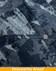 Jean Men Undergold Capsule Jacquard Wide Cammo Blue Jeans