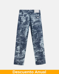 Jean Men Undergold Capsule Jacquard Wide Cammo Blue Jeans