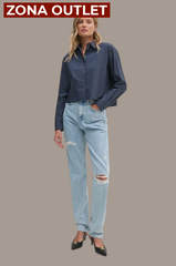 Long Shirt Calvin Klein Women Ink XS Camiseta