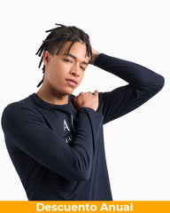 Long-Shirt Men Navy Armani Exchange Camibuzo