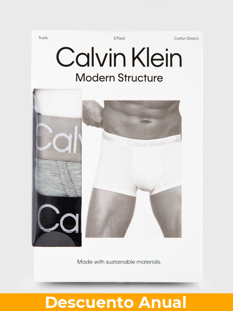 Pack x3 Boxer Calvin Klein Black S Ropa Interior