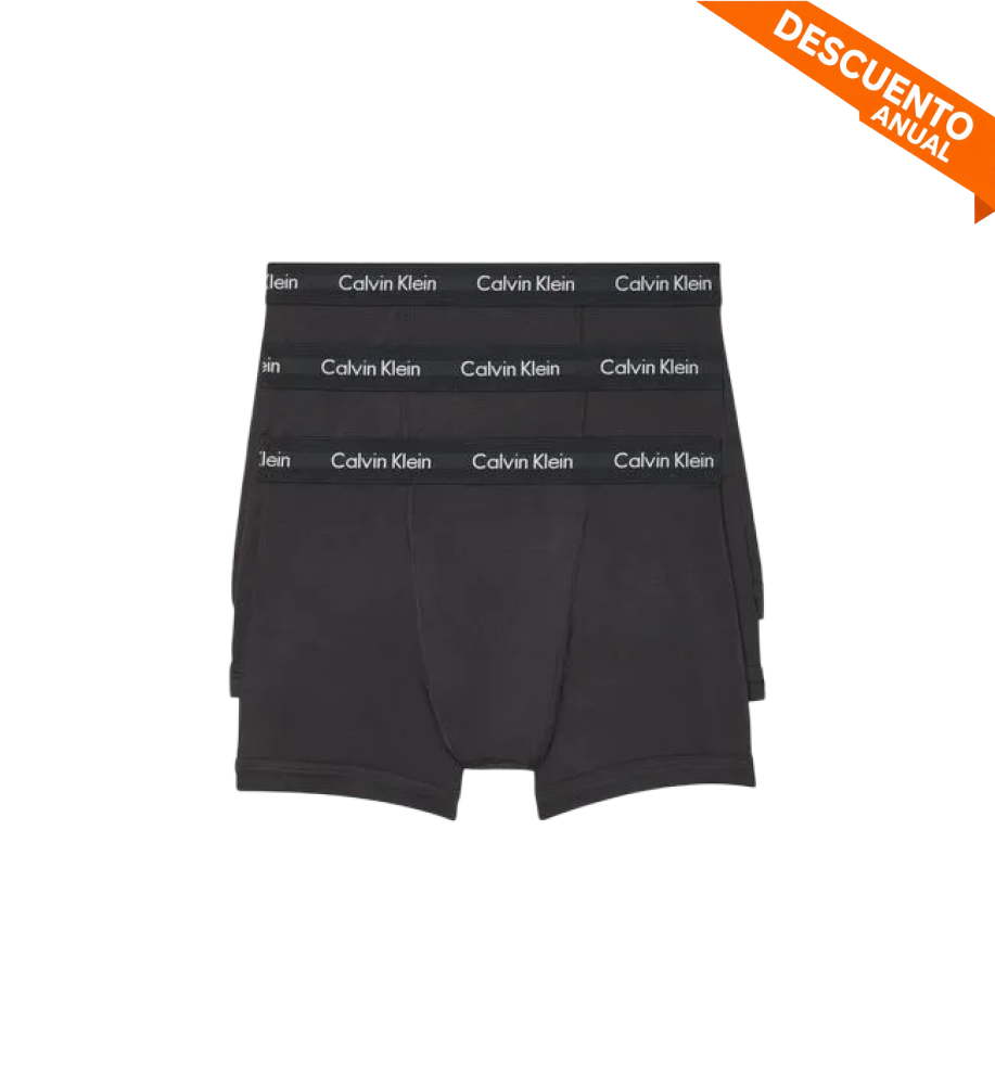 Pack x3 Boxer Calvin Klein Black XL Ropa Interior