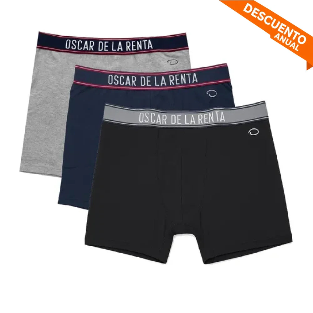 Pack x3 Boxer Oscar De La Renta - M - Ropa Interior