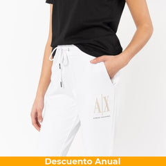 Pants Women White Armani Exchange Jogger