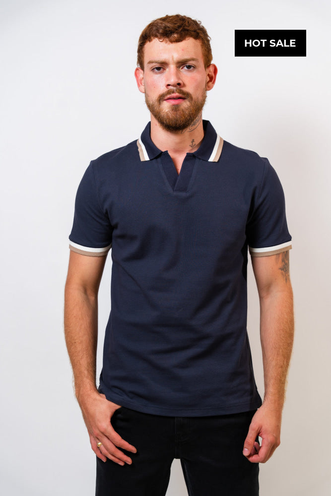 Polo Azul Hombre Carven - Polos