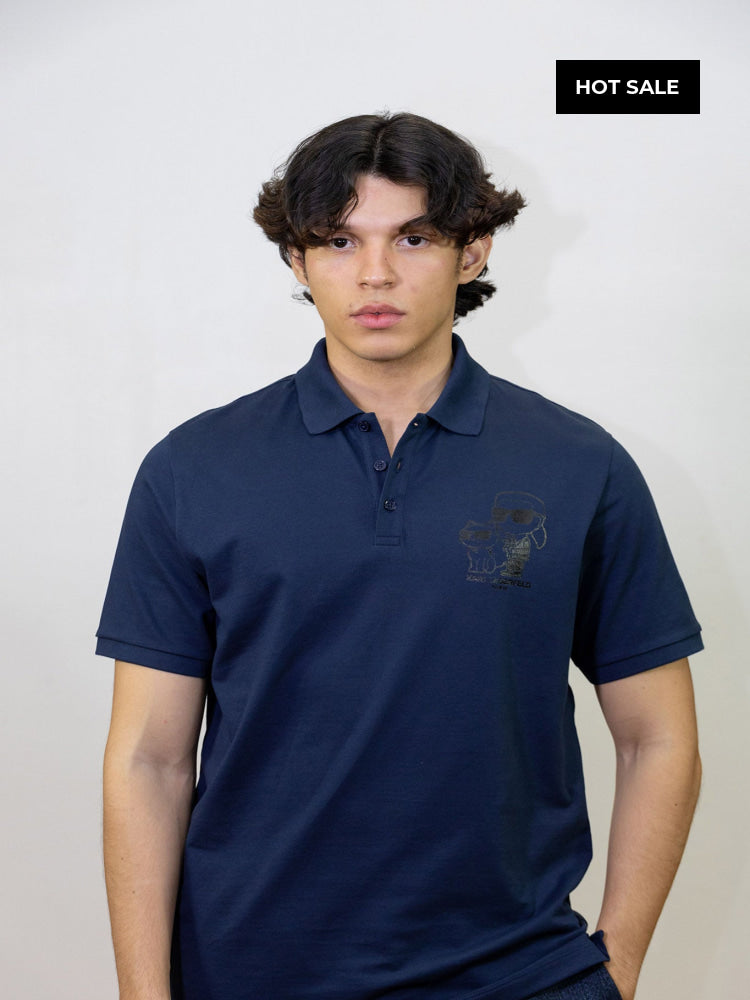 Polo Azul Hombre Karl Lagerfeld - Polos