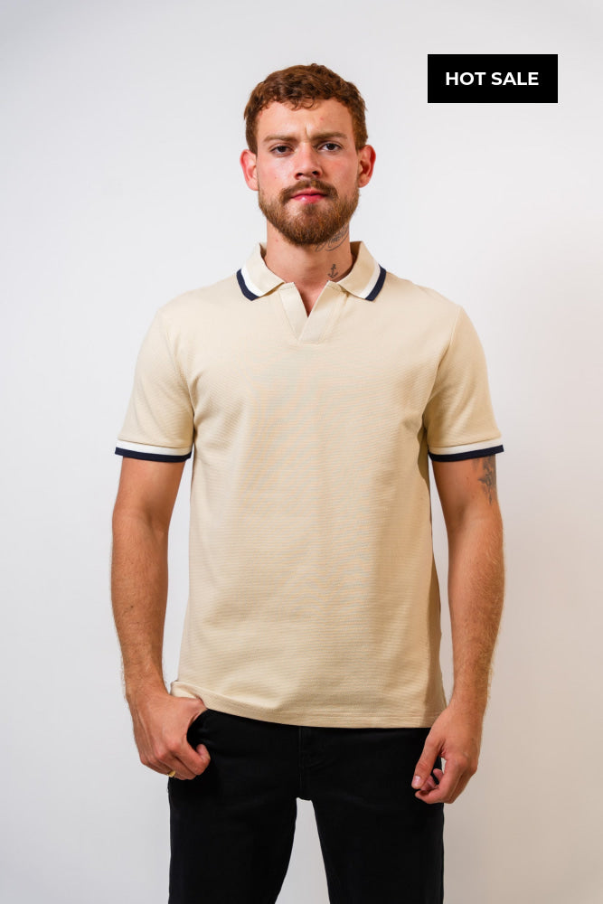 Polo Beige Hombre Carven - Polos