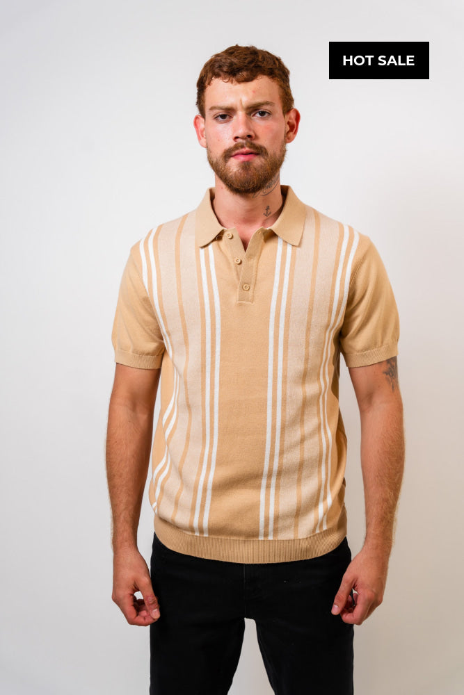 Polo Beige Hombre Carven - Polos