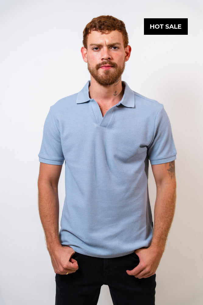 Polo Celeste Hombre Carven - Polos