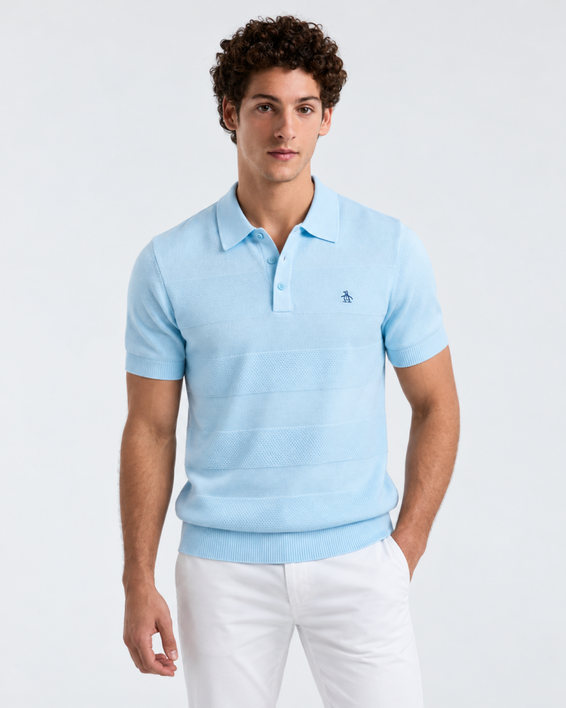 Polo Celeste Hombre Penguin - L - Polos