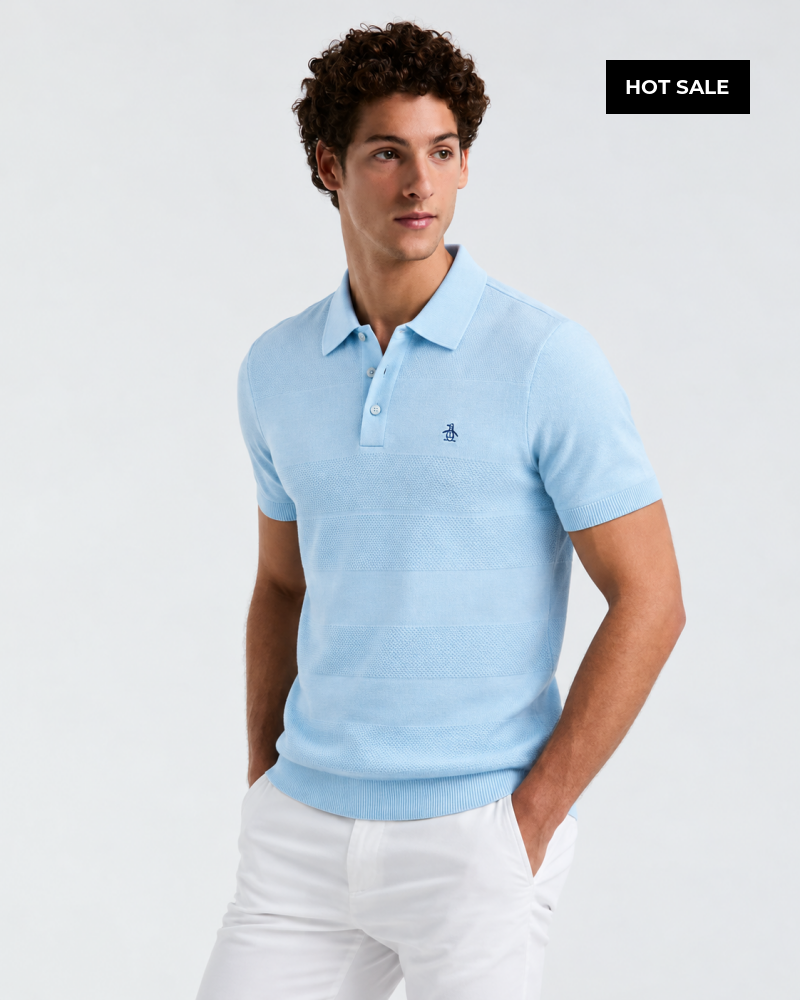 Polo Celeste Hombre Penguin - L - Polos