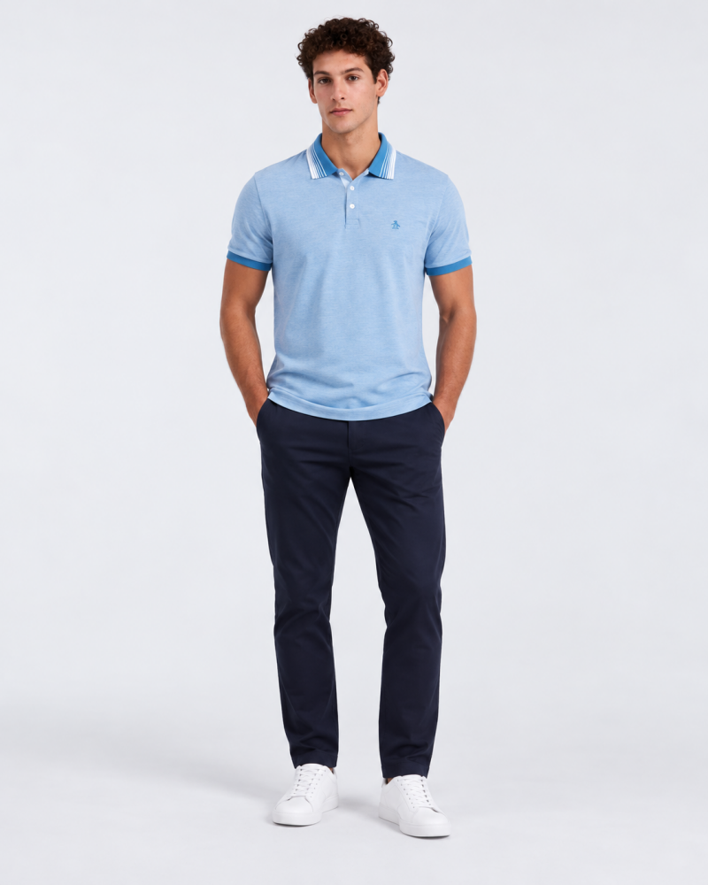 Polo Celeste Hombre Penguin - Polos