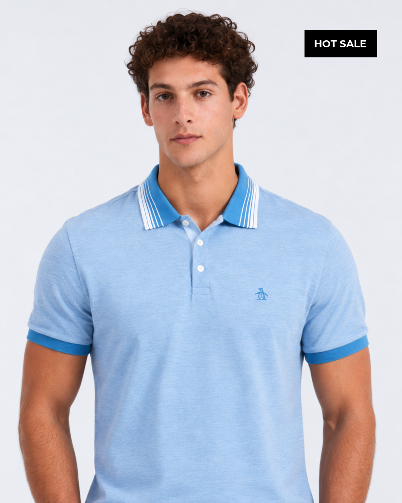 Polo Celeste Hombre Penguin - Polos