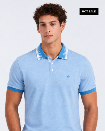 Polo Celeste Hombre Penguin - Polos