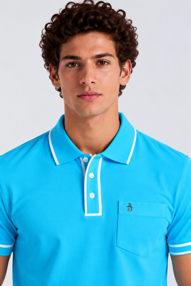 Polo Celeste Hombre Penguin - Polos
