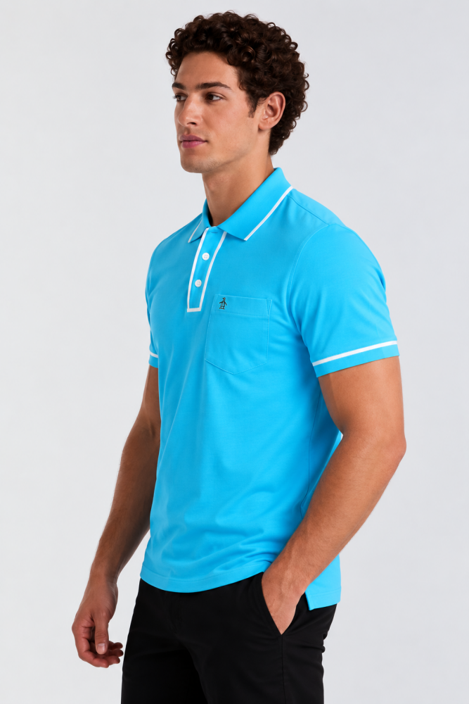 Polo Celeste Hombre Penguin - Polos