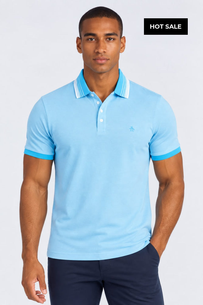 Polo Celeste Hombre Penguin - Polos