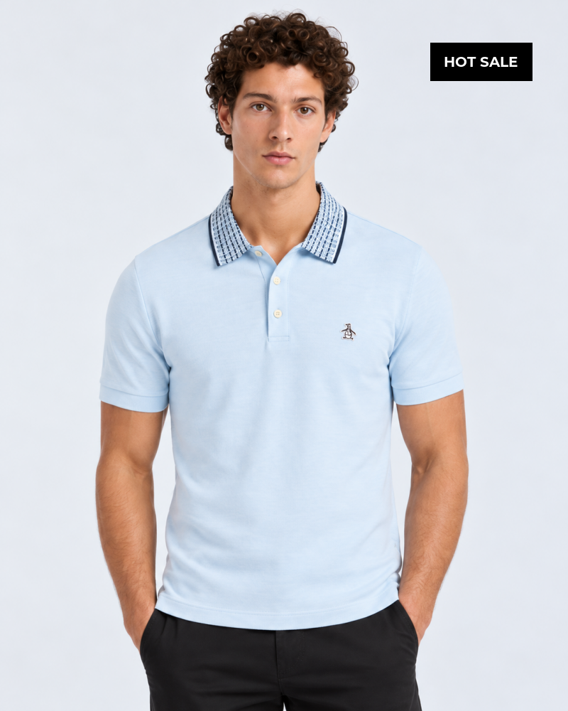 Polo Celeste Hombre Penguin - Polos