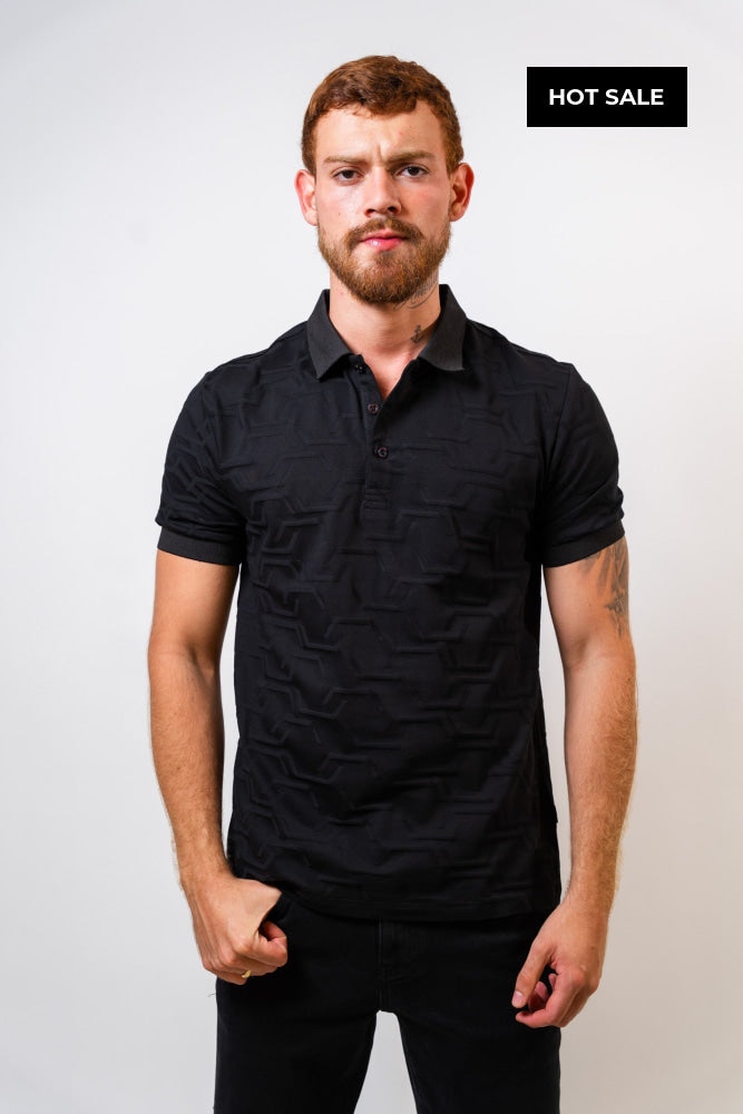 Polo Negro Hombre Carven - Polos