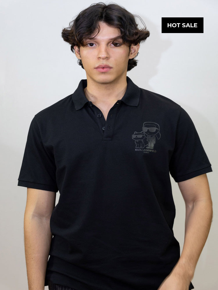 Polo Negro Hombre Karl Lagerfeld - Polos