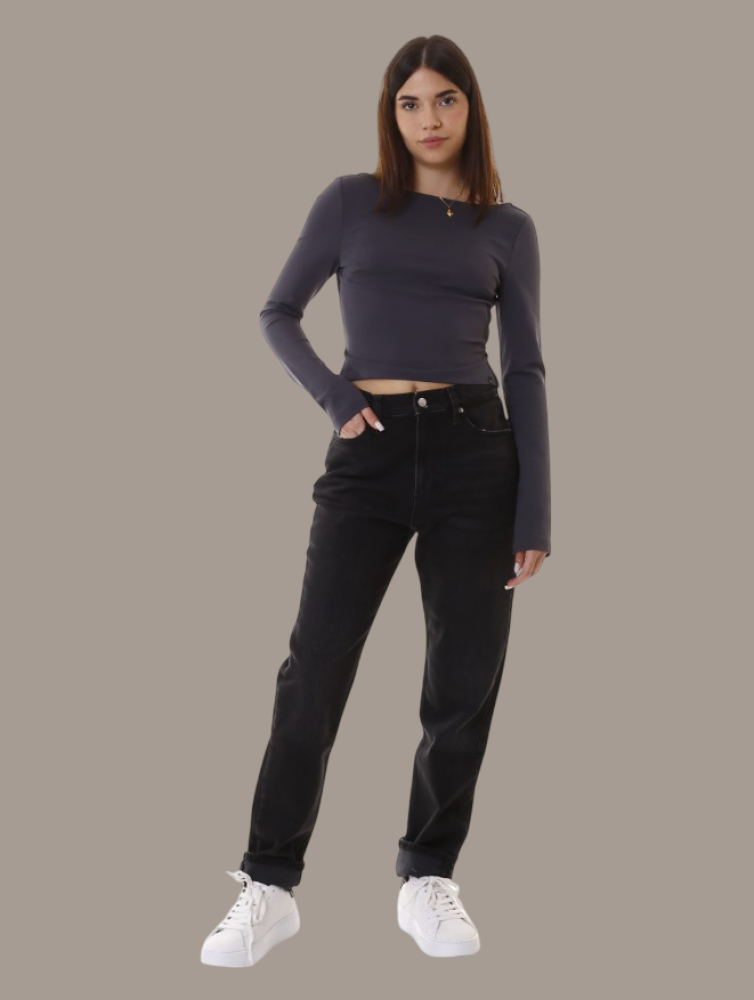 Scooped Shirt Calvin Klein Women Ebony Camiseta