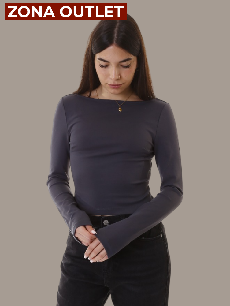 Scooped Shirt Calvin Klein Women Ebony Camiseta