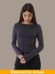 Scooped Shirt Calvin Klein Women Ebony Camiseta