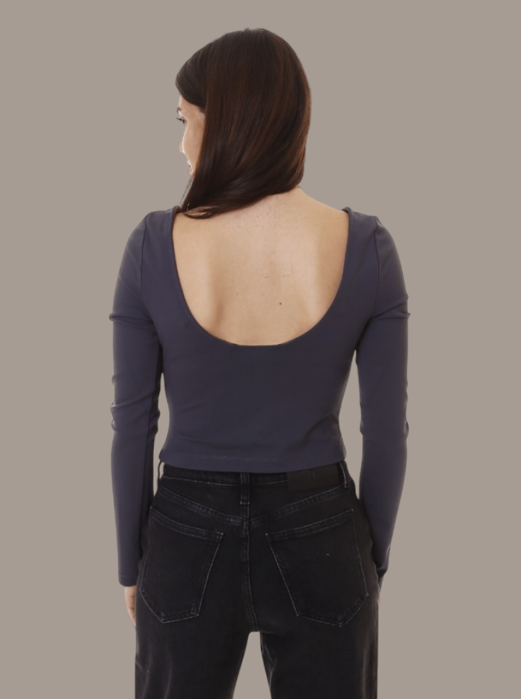 Scooped Shirt Calvin Klein Women Ebony Camiseta