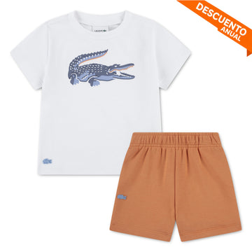Set Conjunto De Short Little Kids Niño 2pzas Kids Lacoste - Conjunto Kids