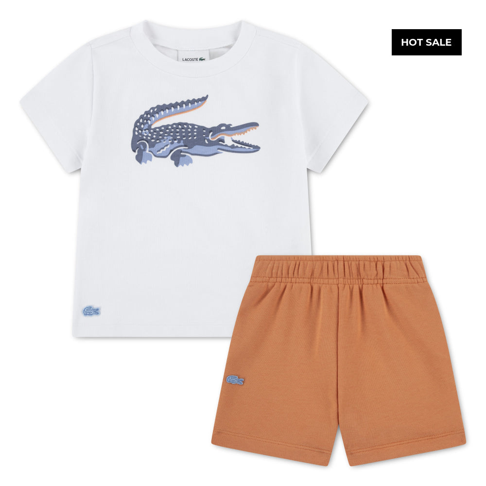 Set Conjunto De Short Little Kids Niño 2pzas Kids Lacoste - Conjunto Kids