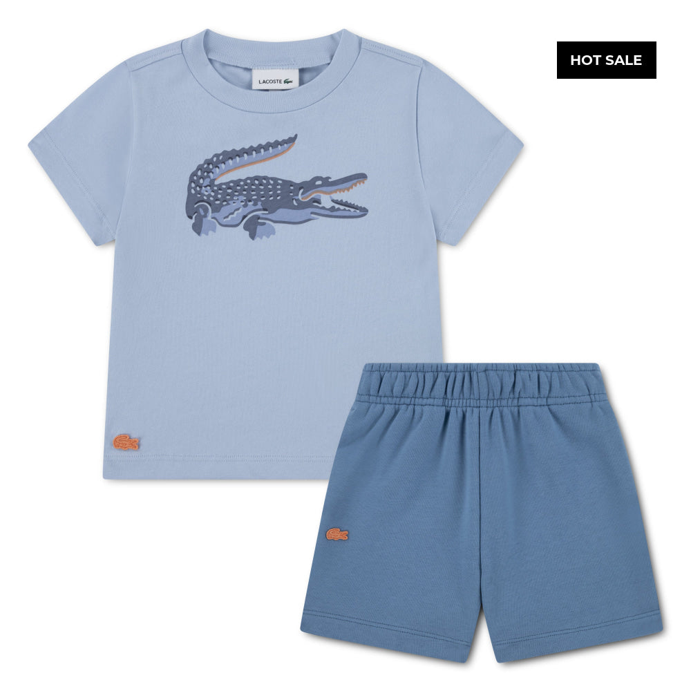 Set Conjunto De Short Little Kids Niño 2pzas Kids Lacoste - Conjunto Kids