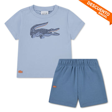 Set Conjunto De Short Little Kids Niño 2pzas Kids Lacoste - Conjunto Kids