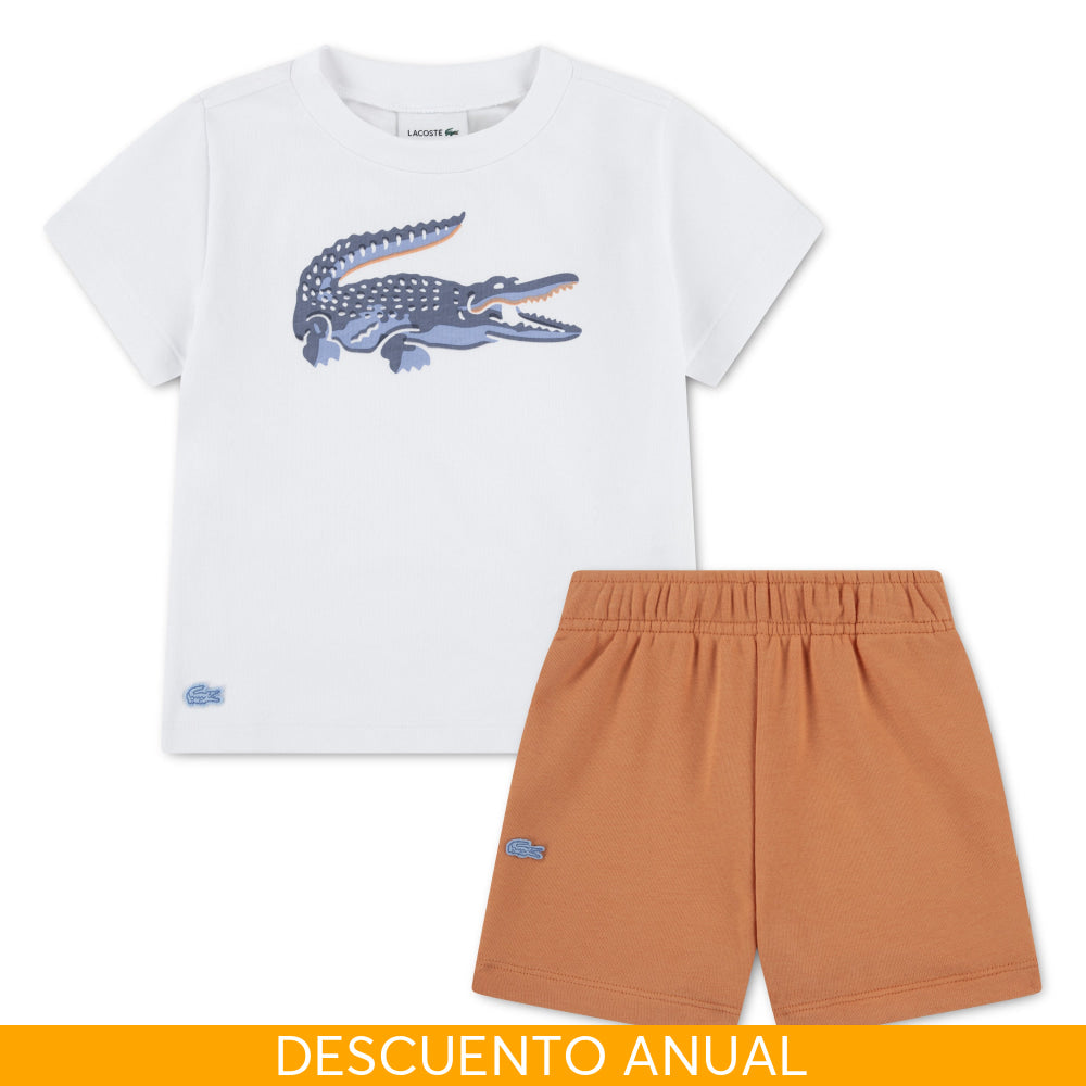 Set Conjunto De Short Little Kids Niño 2pzas Kids Lacoste - Conjunto Kids