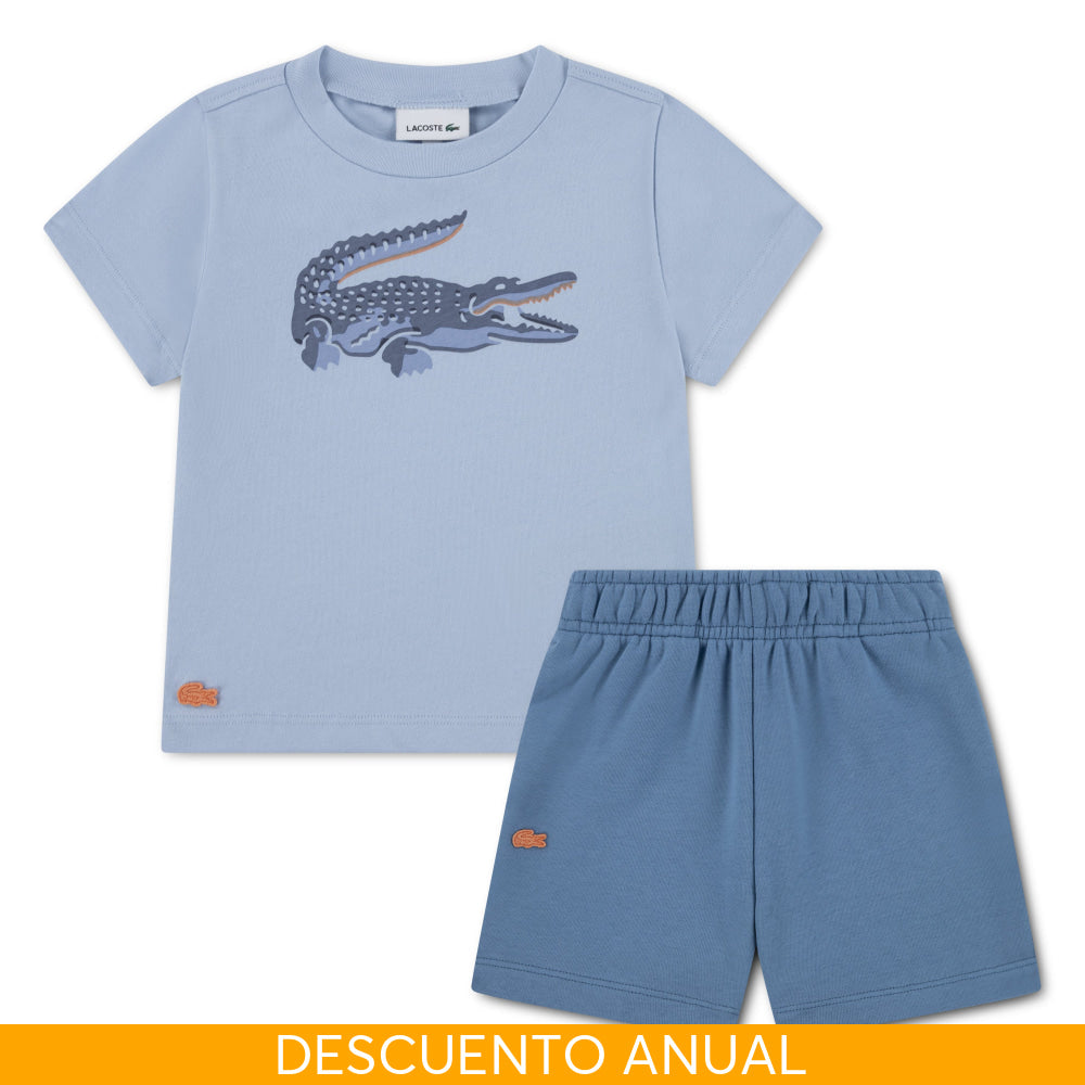 Set Conjunto De Short Little Kids Niño 2pzas Kids Lacoste - Conjunto Kids