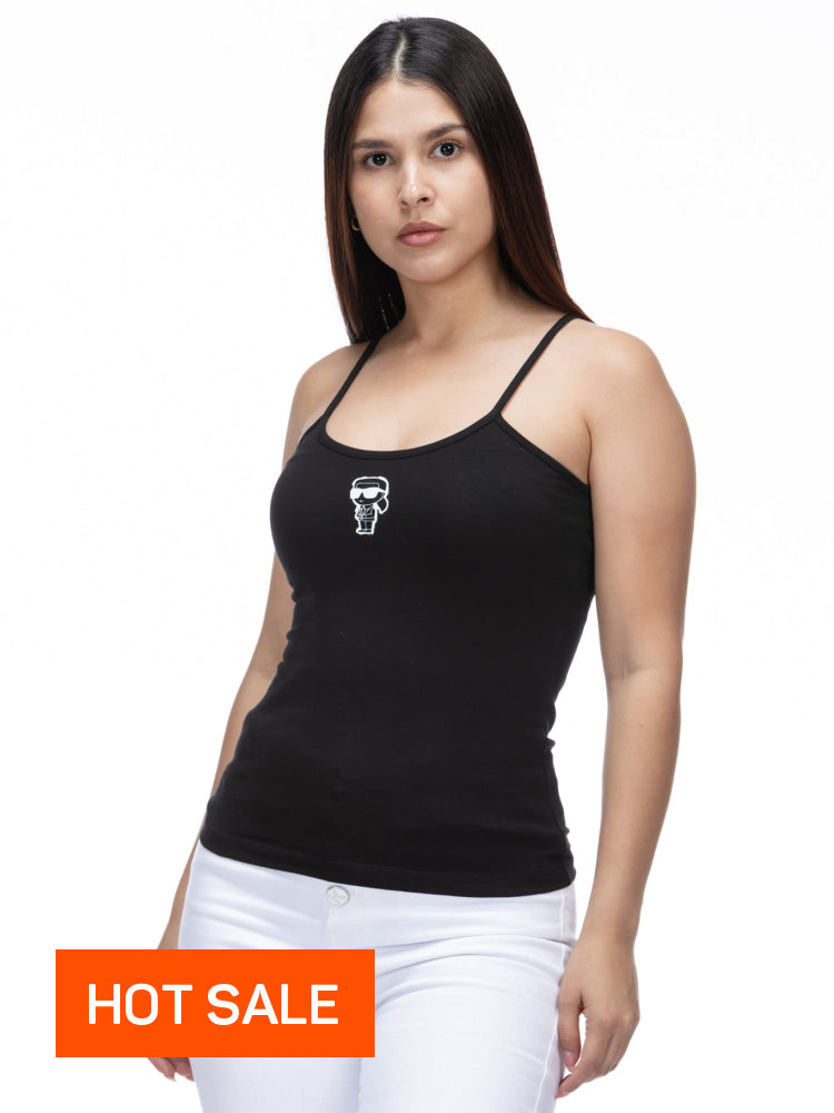 Strap Tank Negro Mujer Karl Lagerfeld - Camiseta