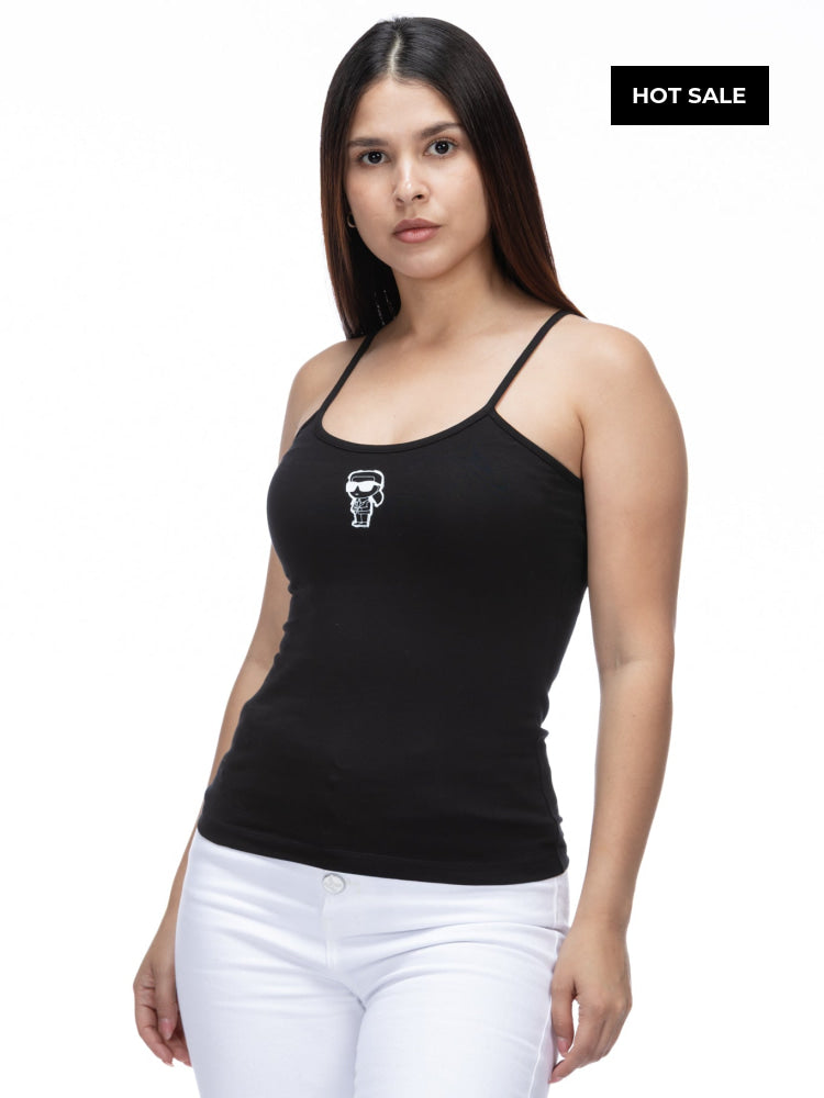 Strap Tank Negro Mujer Karl Lagerfeld - Camiseta