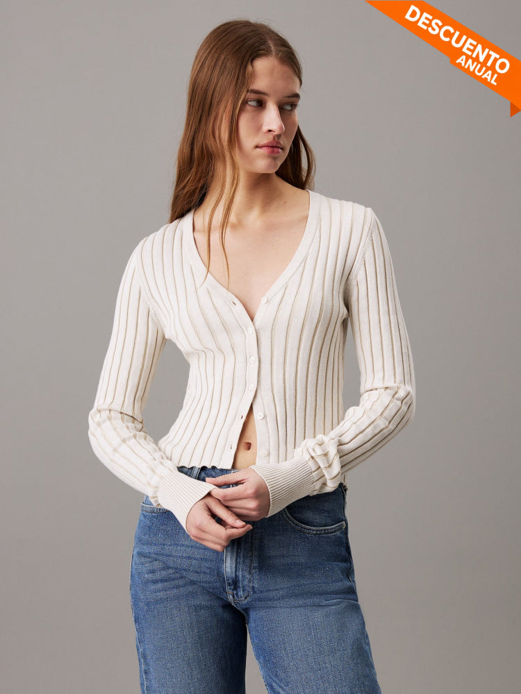 Sweater Calvin Klein Women Ivory Camiseta