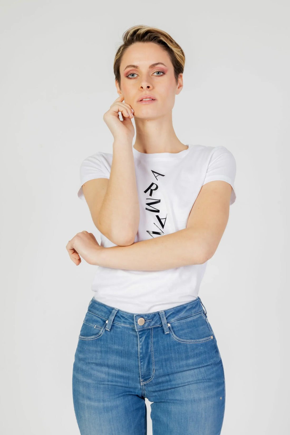 T-Shirt Women White Armani Exchange Camiseta