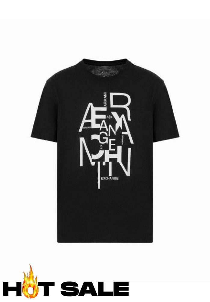 T-Shirt Men Black Armani Exchange Camiseta