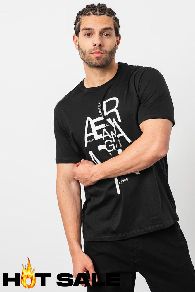 T-Shirt Men Black Armani Exchange Camiseta