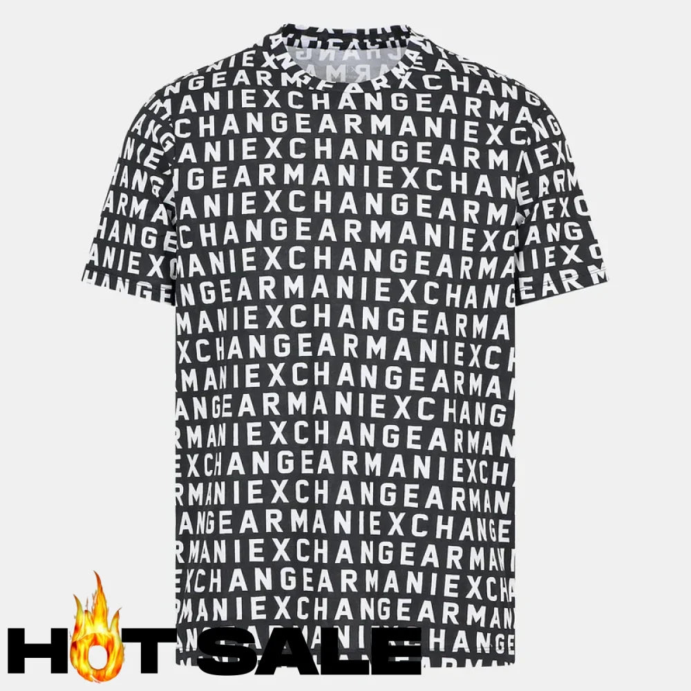 T-Shirt Men Black Armani Exchange L Camiseta