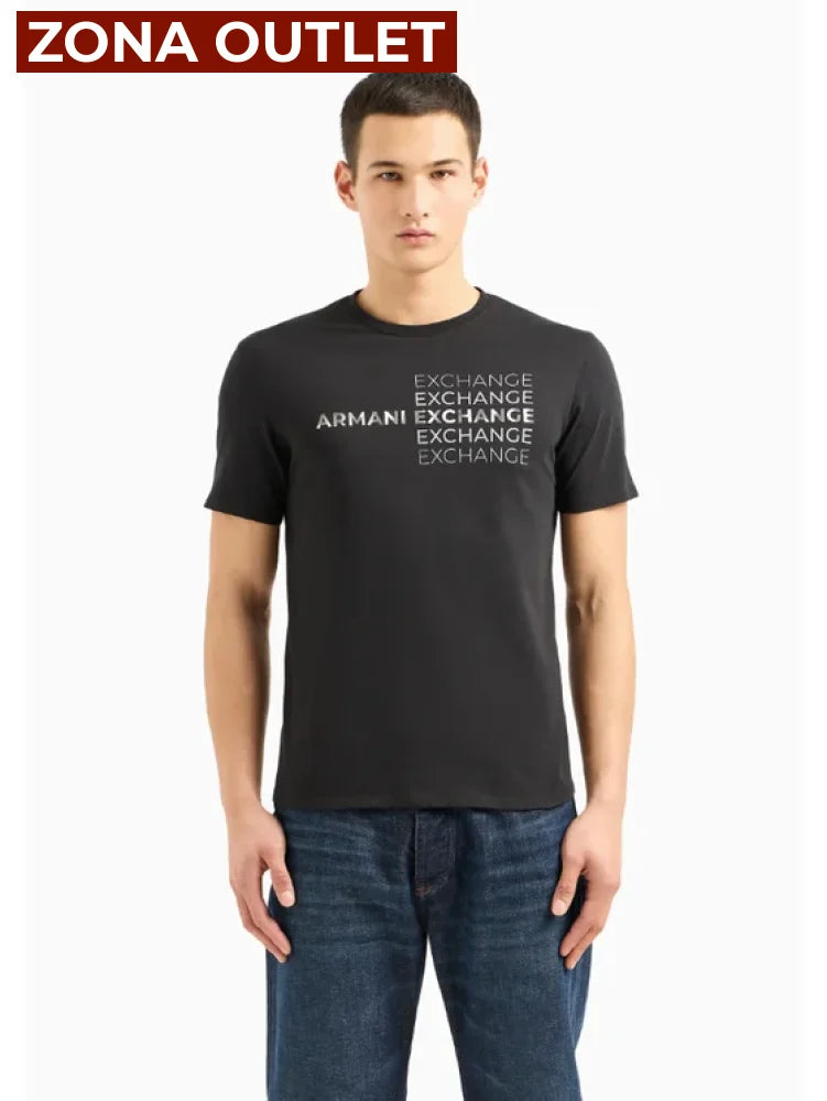 T-Shirt Men Black Armani Exchange XXL Camiseta