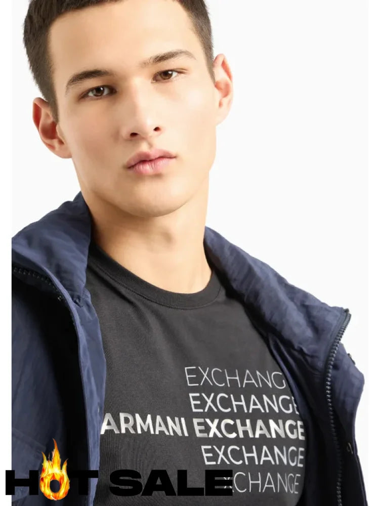 T-Shirt Men Black Armani Exchange XXL Camiseta