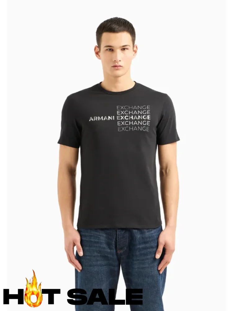 T-Shirt Men Black Armani Exchange XXL Camiseta