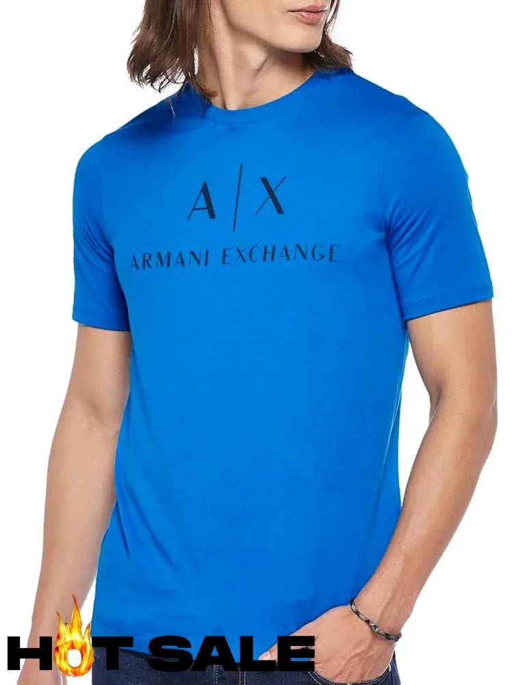 T-Shirt Men Blue Armani Exchange Camiseta