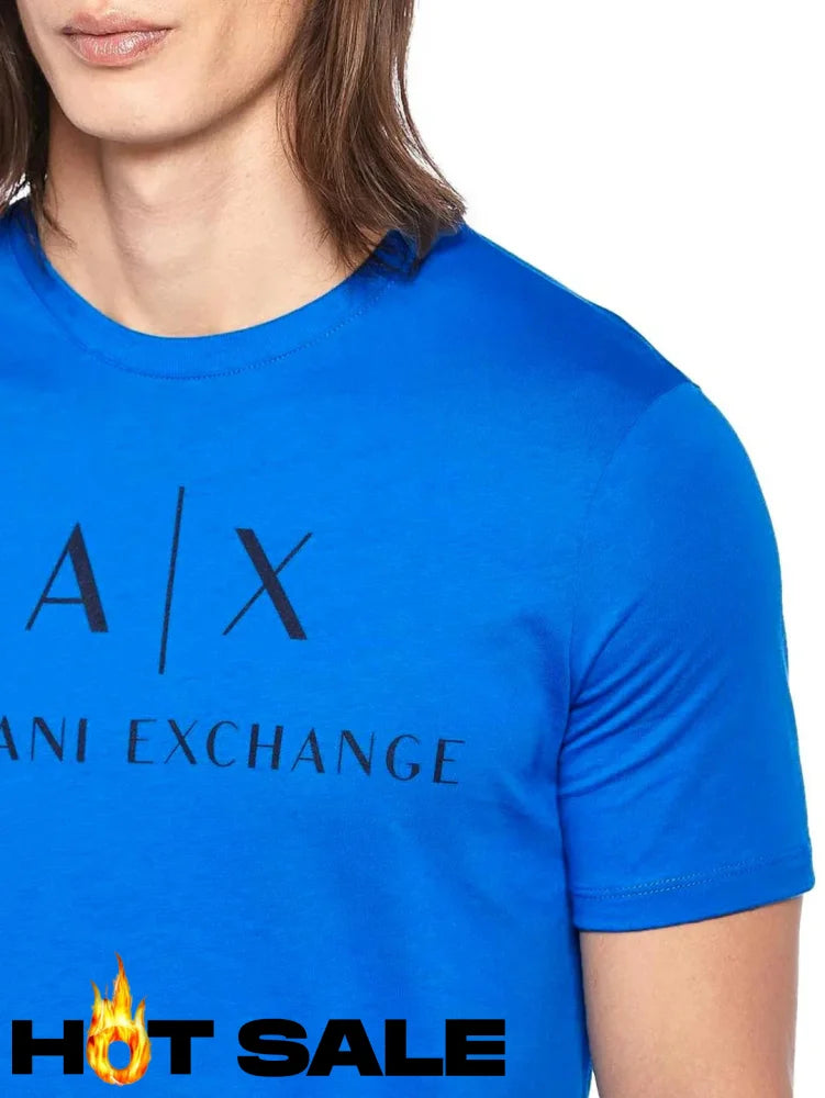T-Shirt Men Blue Armani Exchange Camiseta