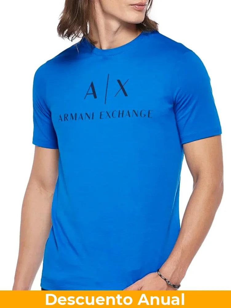 T-Shirt Men Blue Armani Exchange Camiseta