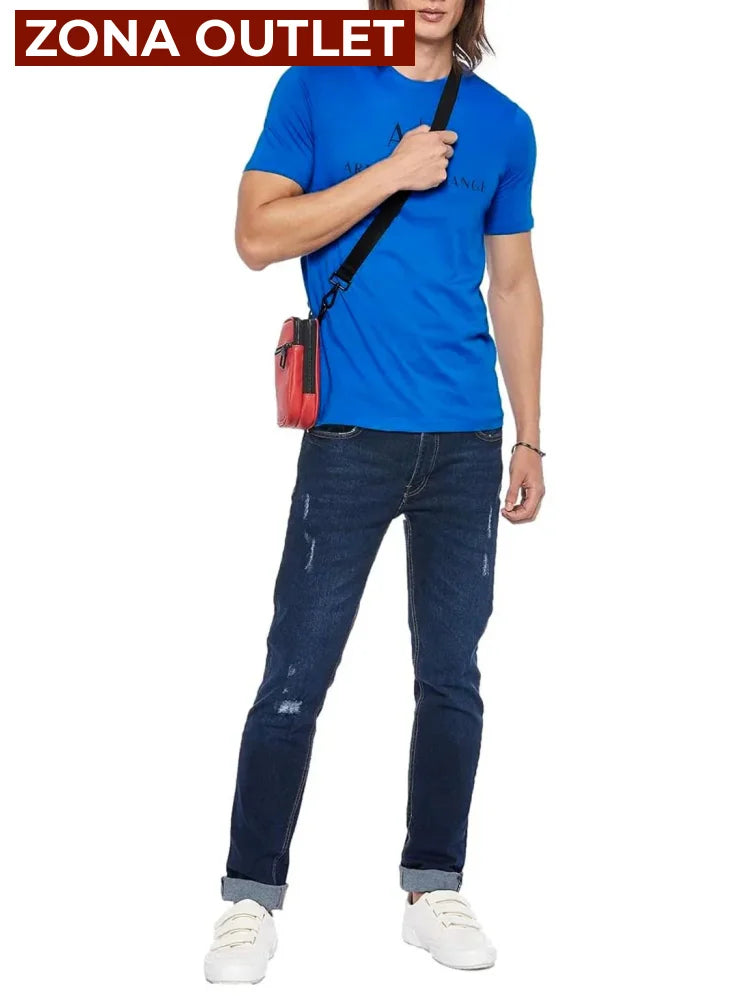 T-Shirt Men Blue Armani Exchange Camiseta