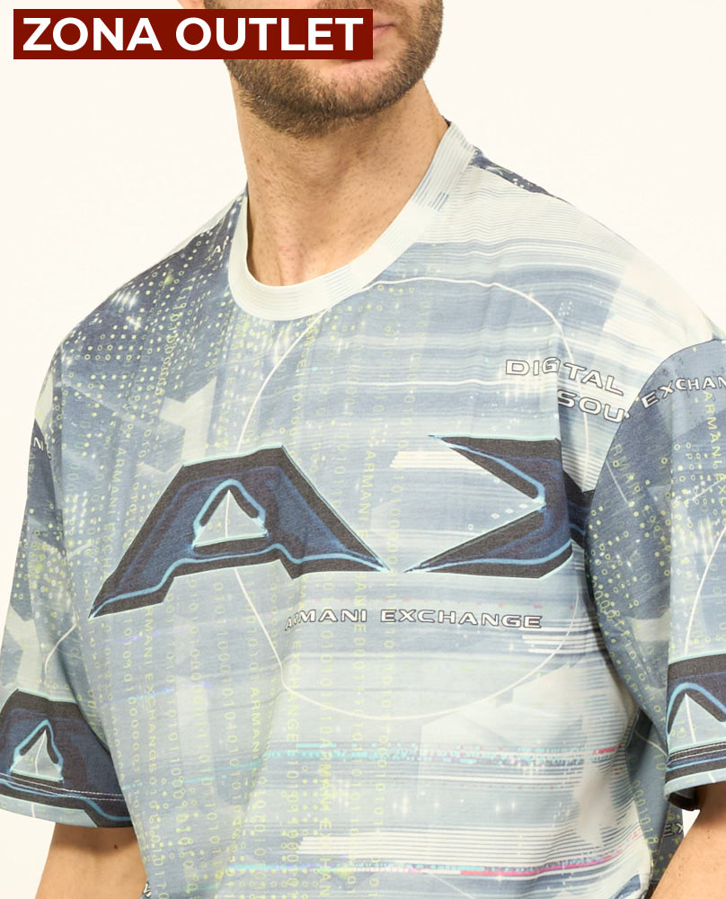 T-Shirt Men Chain Armani Exchange Camiseta